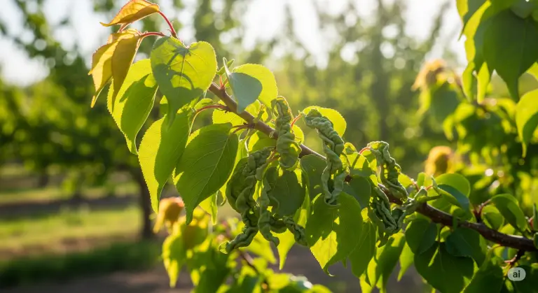 apricot tree leaves curling