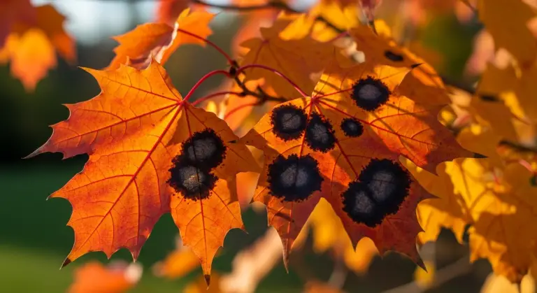 autumn blaze maple leaves turning black